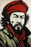 Placeholder: Alexander Pushkin in the classical Che Guevara poster with a beret