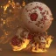 Placeholder: Pomegranate with fire skin and seeds made of sparkling diamond, with full details, 8k, 16k