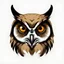 Placeholder: simple owl face image color