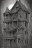 Placeholder: coloring book page Small Haunted Houses