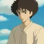 Placeholder: beautiful 12 year old arabic boy with curly hair and light blue eyes