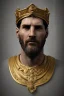 Placeholder: Realistic image, classic sculpture made in marble with gold veins, Lionel messi, gold laurel leaves crown, waist up portrait,marble material, gold ornaments, Renaissance style, sun rays background, epic, celestial, cinematic lighting, God lights, 4k resolution, smooth details, soft lighting, unreal engine 5, art station, substance 3d.