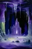 Placeholder: A purple crystal caverns with imps painted by Mark Rothko