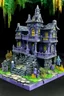 Placeholder: A purple haunted mansion filled with ghosts designed in Ica stones painted by Frank Wilson