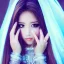 Placeholder: portrait photography of an ethereal beautiful idol, with crystal eyes, magical environment,