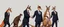 Placeholder: evolution from foxes to kangaroos men in suits shaking hands looking cool, anime style