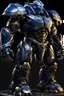 Placeholder: Ironclad stands at an imposing 8 feet tall and is heavily armored with a combination of sleek metallic plating and blue energy accents. Its body is adorned with a polished, reflective surface, giving it a distinct and imposing presence on the battlefield. His waist is snatched. His design is like Nullsector from Overwatch