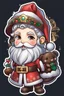 Placeholder: Cute Chibi santa-claus in 8k sticker, style of fairy academia, hug big Chocolate, intricate details, highly detailed, high details, detailed portrait, masterpiece,ultra detailed, ultra quality