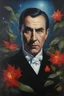 Placeholder: Bela Lugosi -- Botany - Starry - Retro Pop - Dark Fantasy - Horror - Festive - Realistic - oil painting by Boris Vallejo