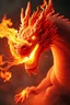 Placeholder: face view dragon breathing fire absrtact