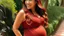 Placeholder: Gina Rodriguez fully transformed into Heavily pregnant German teenager, Long red hair, Maternity gown, Comfortable, elegance, Teenage motherhood, Radiant glow Maternal resilience Motherly grace 100% transformed Youthful vitality Maternal beauty Rounded belly Fiery red tresses Maternity attire perfection Motherly aura Waist: 28 inches Hips: 38 inches Bust: 34 inches Transformation completion Bathwater radiance Unexpected beauty