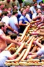 Placeholder: Sausage eating competition ended up in chaos