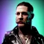 Placeholder: Actor, tom hardy, blade runner style, rain, fog, neon ambient, gradient color, clean skin, circuits, latex coat, cyber punk, neon, tubes, portrait, studio photo, unreal engine 5, smooth color, 16 bit, god lights, ray tracing, RTX, lumen lighting, ultra deatail, volumetric lighting, 3d, finely drawn, hd.