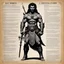Placeholder: character concept sheet with AD&D statistics and characteristics, [high res photo by Ray Harryhausen for Mahābhārata module B3] a character of Pāṇḍavas class of King: Sahadeva — Son of the Aśvins (Twin Gods of Healing and Intuition) Epithets: Ashvineya, Madreya Qualities: Wise, analytical, and introspective — the most intellectual of the five. Skilled in astrology and prophecy. Known for his quiet devotion and foresight; he knows much but keeps silent unless duty demands. Symbolic trait: The pow