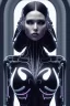 Placeholder: cyberpunk, black latex body, women, body portrai, big boobs, highlight eyes perfect, skin, tron, cyborg, perfekt sexy, real, dream, hr giger