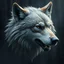 Placeholder: image of a large wolfs head. 4k. Photorealistic. Urban fantasy