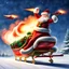 Placeholder: The sleigh belonging to Santa Claus has jets with afterburners