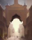 Placeholder: An old Arab city with a gothic_arab gate