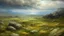 Placeholder: MESETA ROCOSA ELEVADA CON HUMEDAL, PIEDRAS PULIDAS, PRADERAS, CIELO NUBLADO, LLUVIA LIGERA, COMPOSICION PERSPECTIVA PROFUNDA, ILUMINACION TONOS FRIOS, ESTILO PINTURA AL OLEO REALISTA, DETALLES: DETALLES FINOS EN FLORA Y FAUNA, SUAVIDAD O RUGOSIDAD NATURAL DE ELEMENTOS,