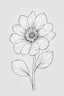 Placeholder: one big outline flower, white background