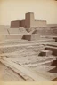 Placeholder: ancient marduk the ruler tower of babylon and zigarat faded old photo