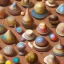 Placeholder: Wood, pastel colors, crepusculare, monde, stone cold, spirale, olive,comete, spiner, brown, yelow, white, red, cubes, cups, abstract art,creme,