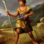 Placeholder:  Shepherd Boy David slaying Giant Goliath with his slingshot