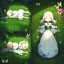 Placeholder: tiny anime girl sleeping in the distance, laying down in a field of flowers, underneath a willow tree, with a butterfly on her nose, hand detail looks human.zoom out