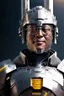 Placeholder: Armadura de cyborg con casco en la cabeza