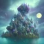 Placeholder: 6. Create a surreal and dreamlike landscape with floating islands and colorful skies