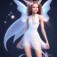 Placeholder: smiling girl, cute, beautiful, long hair, transparent dress, fairy wings