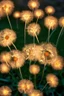 Placeholder: Dandelions glowing like fireworks in the sparkling summer night