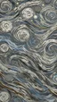 Placeholder: A gray chaotic dimension with swirls designed in Ica stones painted by Vincent van Gogh