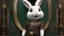 Placeholder: High-end HYPEREALISM STEAMPUNK craftwork CLOSEUP of NATURAL HAPPY FLUFFY white mischievous SMILING Rabbit professor wearing PERFECT leather clothes, cinematic-quality photography,Olive green metallic blue aesthetics with honey brown pure leather clothes, Art Nouveau-visuals,Vintage style with Octane Render 3D technology,(UHD) with high-quality cinematic character render,Insanely detailed close-ups capturing beautiful complexity,Hyperdetailed,Intricate,8K