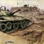 Placeholder: Russian tank, kherson, by Arthur Rackham, destroyed