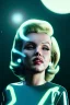 Placeholder: Ultra Realistic retro sci-fi scene, portrait, blonde woman, sweet young Marilyn Monroe face, perfect iris, tight latex coat, Strange planet background, Retro sci-fi style helmet, fog, rain, soft color, highly detailed, unreal engine 5, ray tracing, RTX, lumen lighting, ultra detail, volumetric lighting, 3d, finely drawn, high definition, high resolution.