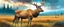 Placeholder: an Elk in a prairie field, detailed fantasy illustration