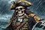 Placeholder: Skeleton pirate in 8k anime realistic drawing style, sea, Storm, close picture, rain, highly detailed, high details, detailed portrait, masterpiece,ultra detailed, ultra quality