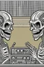 Placeholder: Banner for the Facebook page of a metal radio show where a radio host and a radio host stared at each other.