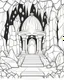 Placeholder: B/W outline art,coloring book page, full white, super detailed illustration for adult,"Shining Gemstones in Caverns", crisp line, line art, high resolution,cartoon style, smooth, law details, no shading, no fill, white background, clean line art, Sketch style.