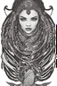 Placeholder: logo for a dreadlock website with a blonde dread headed lady with beads and wraps in her hair