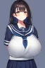 Placeholder: cute girl in school uniform