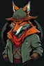 Placeholder: mysterius hunter with fox's mask like bloodborn style