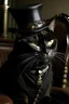 Placeholder: black cat dressed as a victorian gentleman