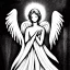 Placeholder: Angel code prophecy name words black and white