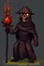 Placeholder: pixel undead soul sprite for pixel game in the medieval style side view idle animation. --ar 9:16