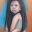 Placeholder: Full body portrait, painting, medium shot lady Babygirl