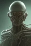 Placeholder: evil alien, brutal face, tron, head, burn eyes, 8k, finely detailed, dark light, photo realistic, hr giger, cyberpunk