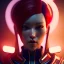 Placeholder: Short red hair Woman, samurai, cyberpunk, neon, highly detailed, art stations, concept art, smooth, unreal engine 5, god rays, ray tracing, RTX, nanite polygons, lumen lighting, ultra detail, volumetric lighting, 3d, finely drawn, high definition, high resolution, gradient background