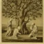 Placeholder: Lord appearing to Abraham at mamre's oak trees with two angels